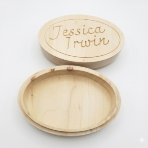 Personalized Oval Keepsake Box