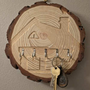Handcrafted Rustic Log Slice Key Holder